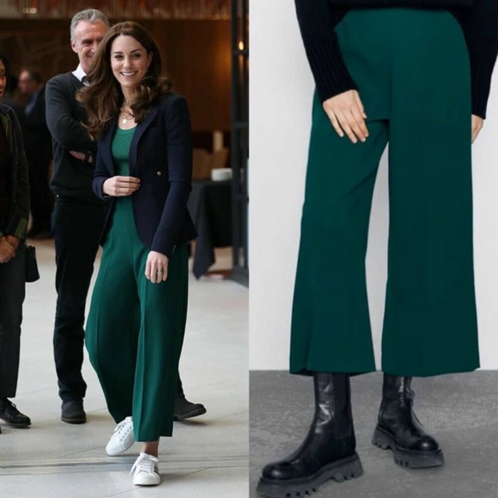 Zara Forest Green Culottes
